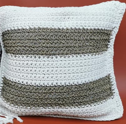 Housse de coussin en macramé Fina