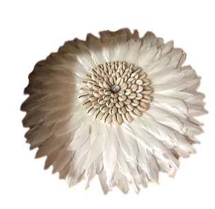 Tête de Juju en coquille de plumes Jumana