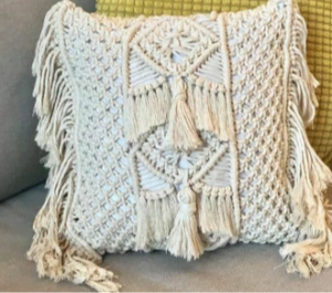 Losa Macrame Pillow Cover with Tassel B