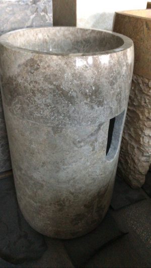 Lavabo sur pied gentong gris