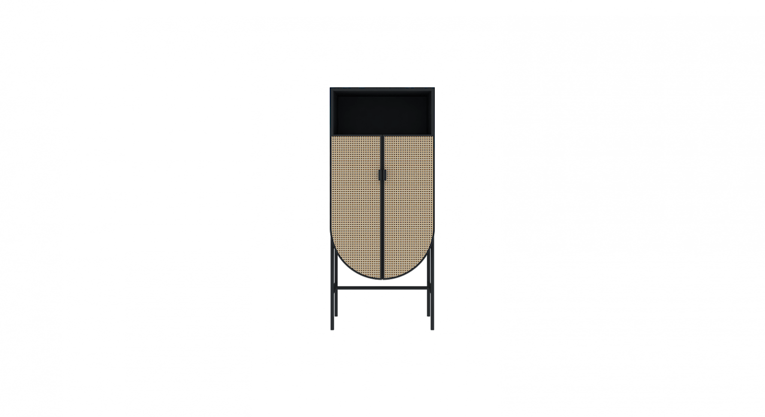 Vitrine Rotin 1 - Façade 60x45x140 cm
