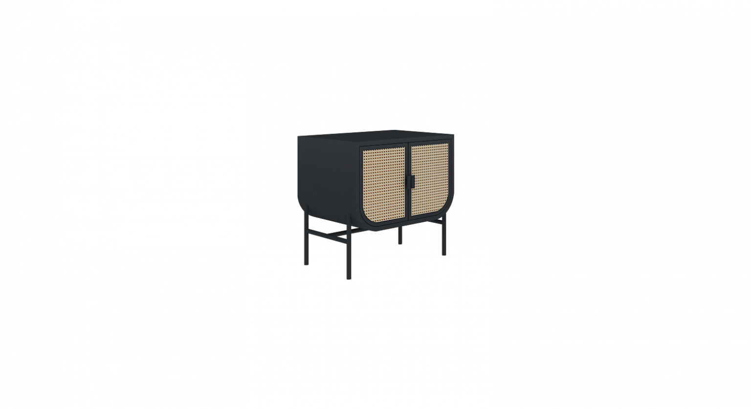 Table d'appoint en rotin 1 - Perspective 60x45x60 cm