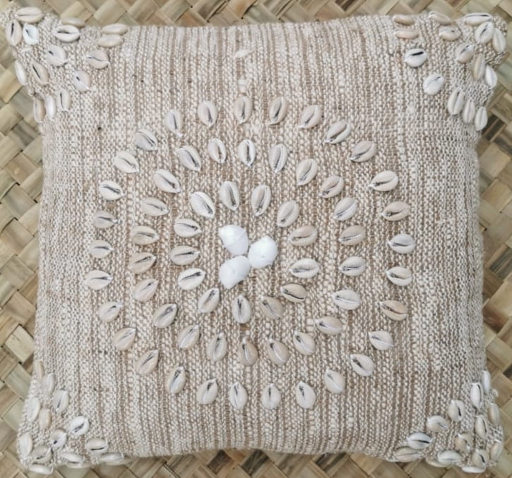 Housse de coussin coquillage Naturel