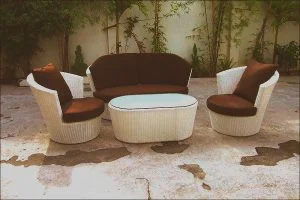 Table et canapé en rotin synthétique 4