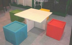 Table et chaise en rotin synthétique 3