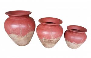 A Set of 3 Mayam Lombok Pot
