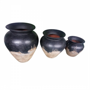 A Set of 3 Mayam Lombok Pot - Image 2