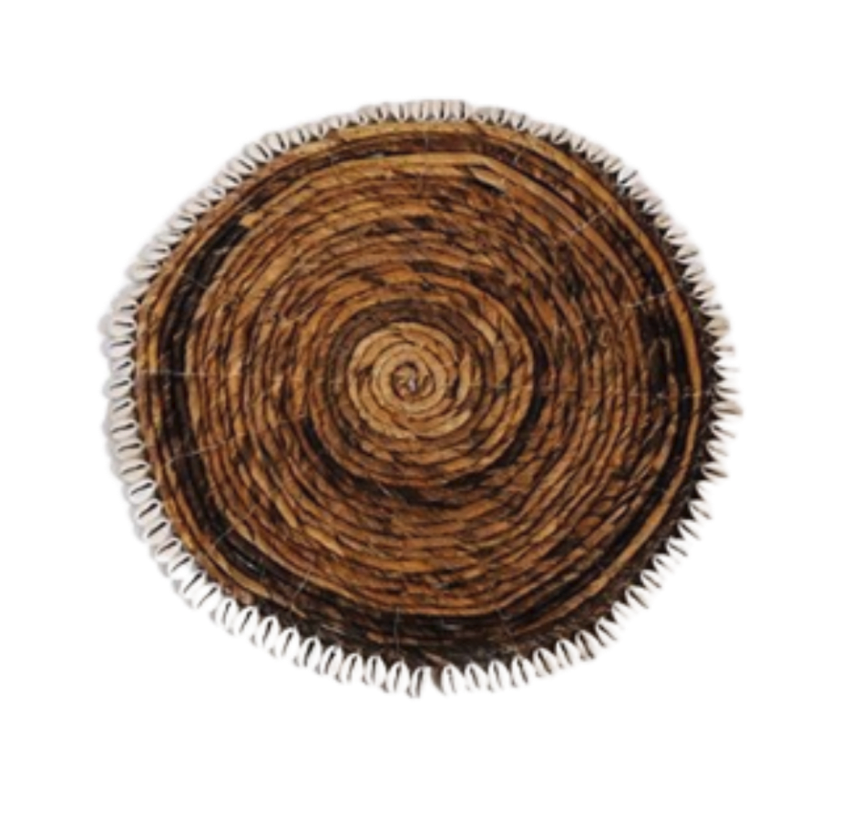 Napperon En Fibre De Banane Avec Des Coquillages