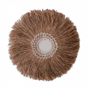 Grass Wall Decor With Sea Shells 2