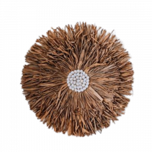 Grass Wall Decor With Sea Shells 3