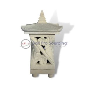 Japanese Lamp Jepun Leaves Carved