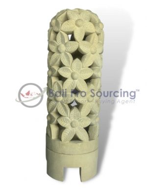 Lampe de jardin sculptée au jasmin