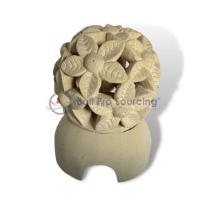 Lampe de jardin sculptée en forme de fleur Lumini