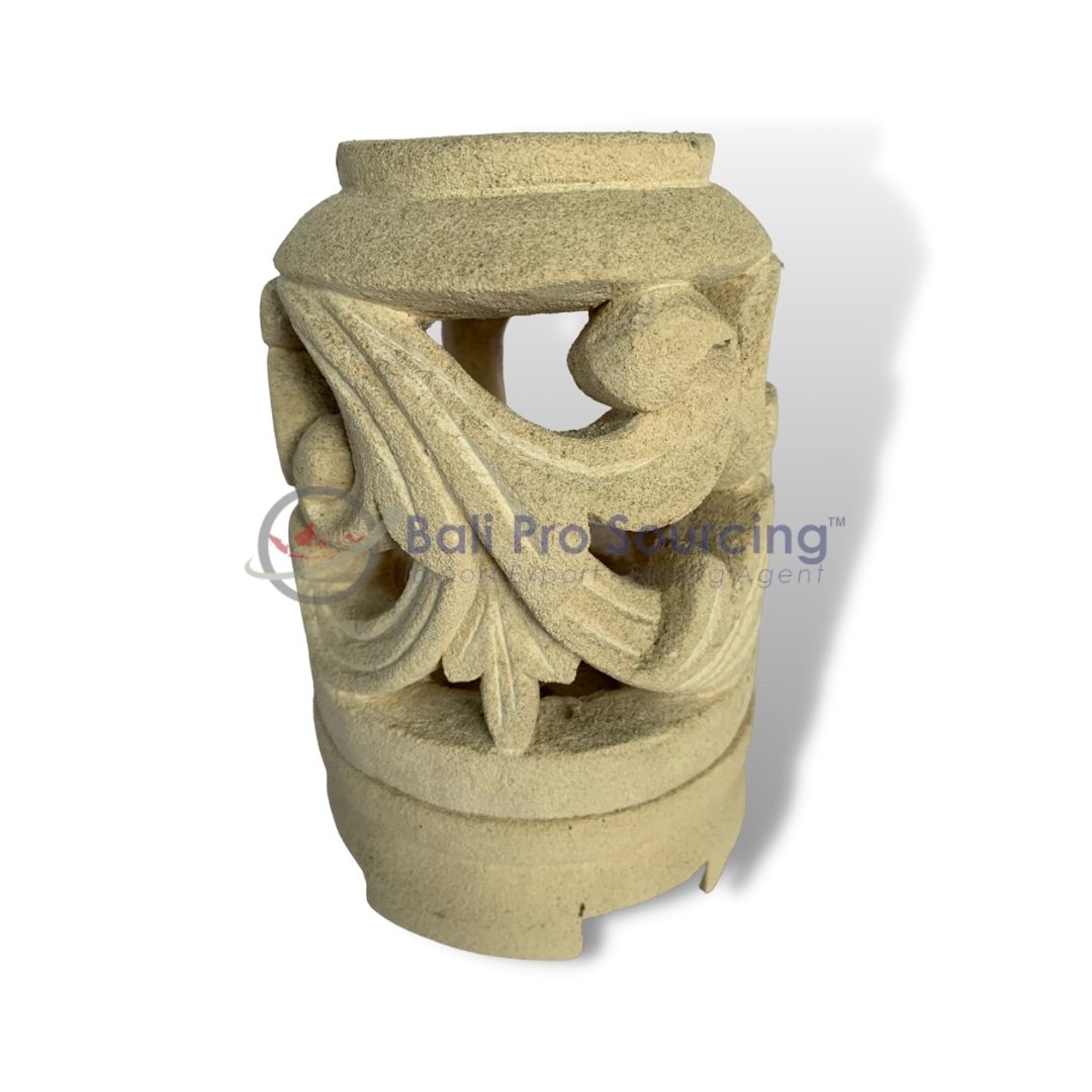 Small Batik Carved Garden Light