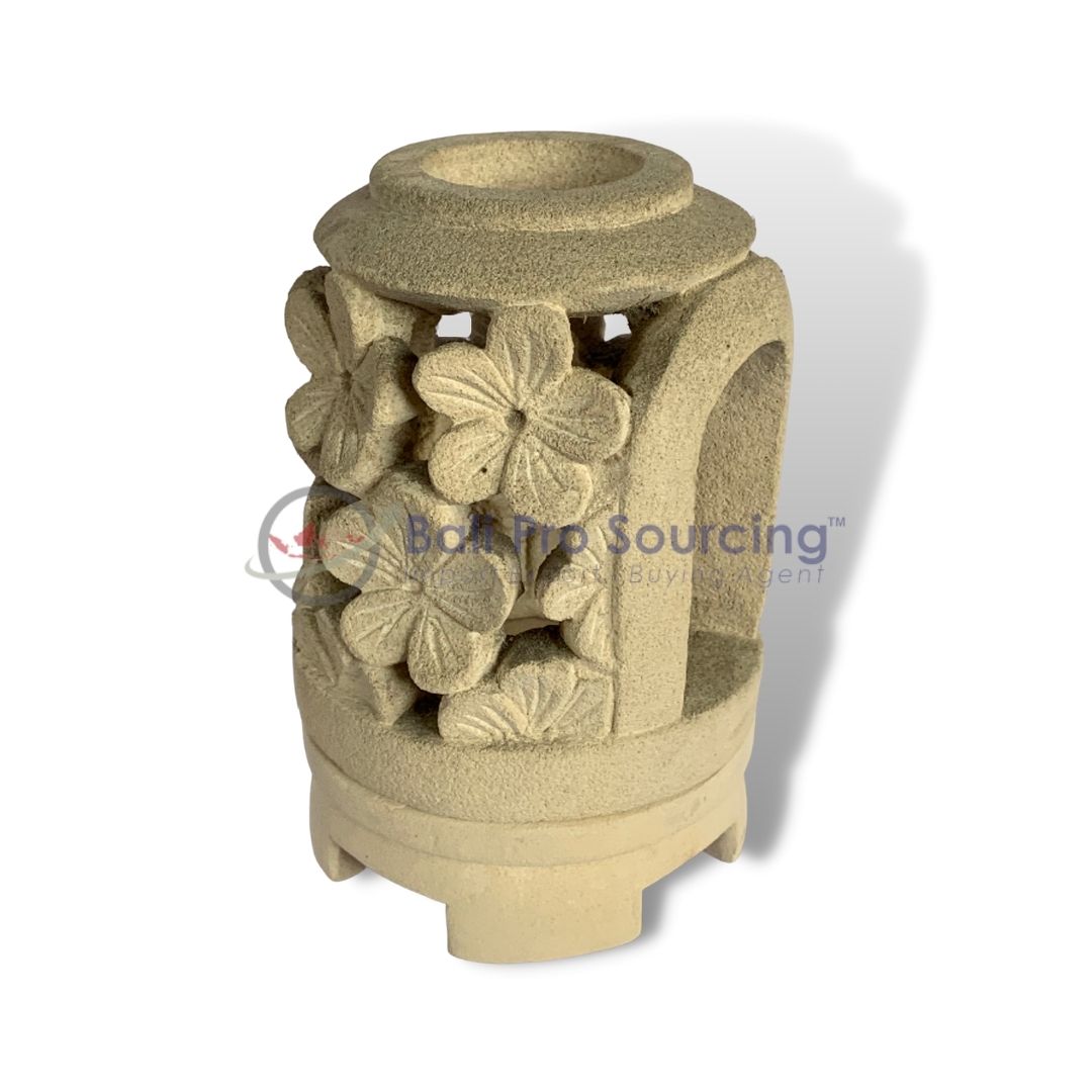 Small Jasmine Carved Garden Light