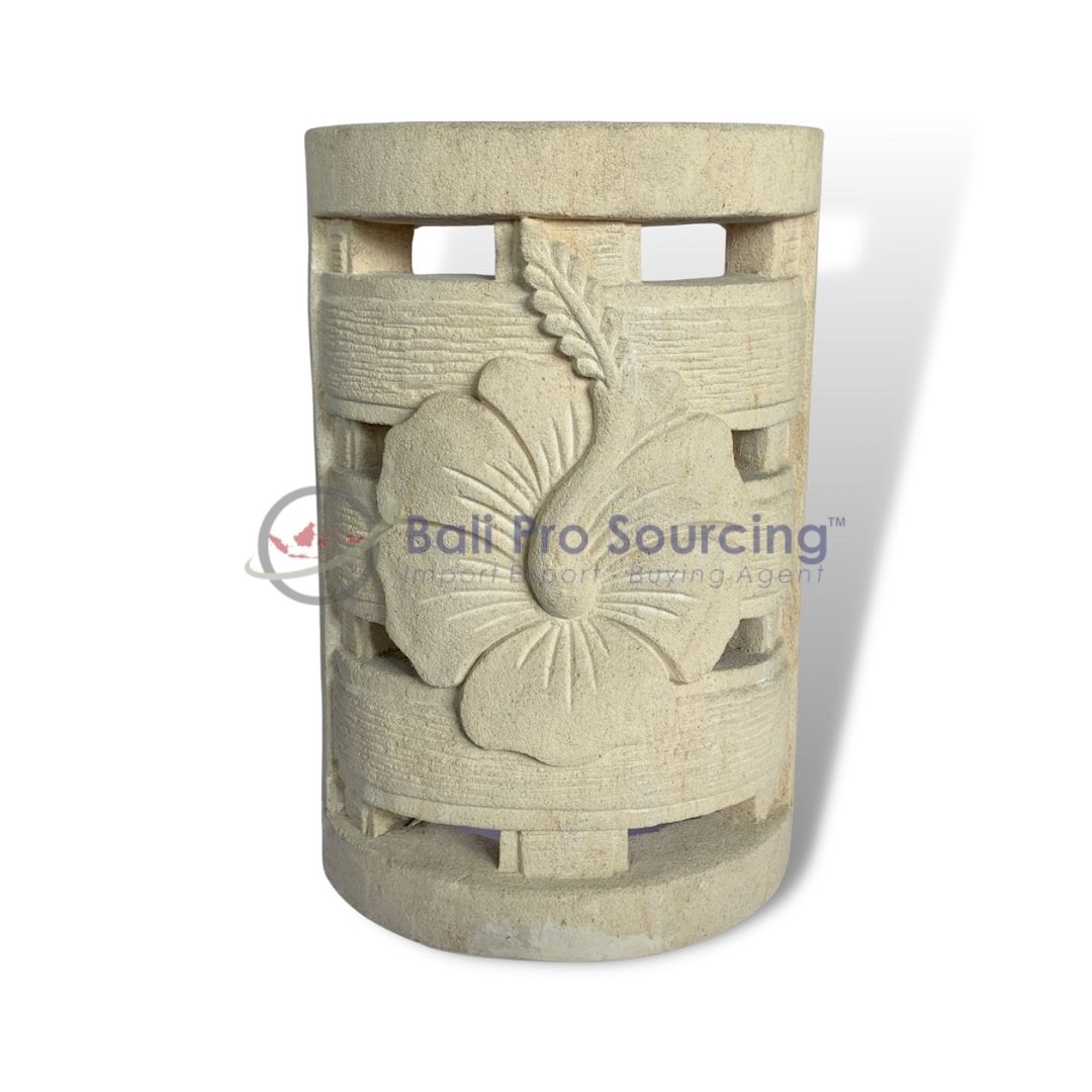 Wall Lamp Hibiscus Carved