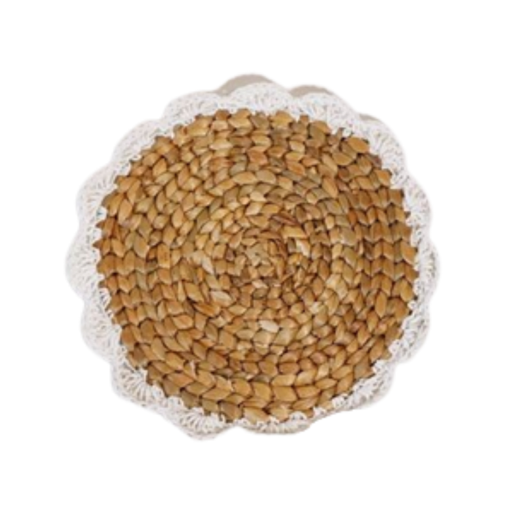 Napperons Jacinthe D'Eau Avec Macramé