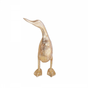 Canard en bois nu doré