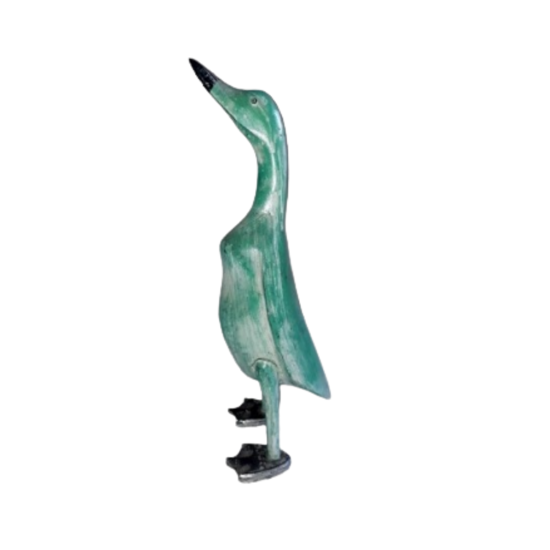 Green Naked Wooden Duck