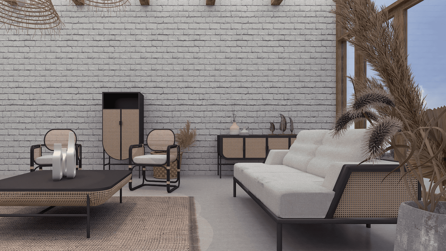 Salon - Meubles en rotin