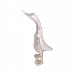 Silver Naked Wooden Duck