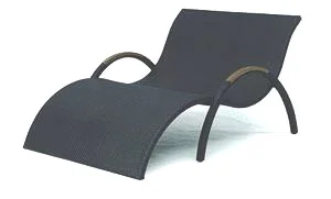 Chaise longue en rotin synthétique 4