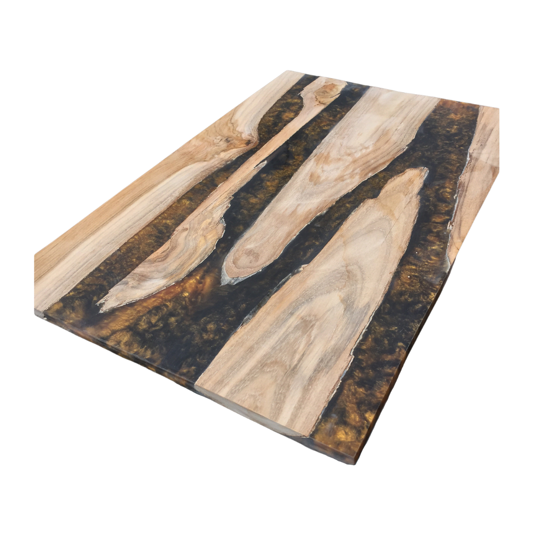 Wooden Brown Resin Table