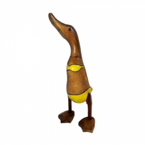Wooden Duck Wearing Yellow Bikini