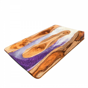 Wooden Purple Resin Table