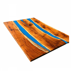 Wooden Resin Table Two Rivers