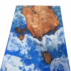 Wooden Resin Waves Table
