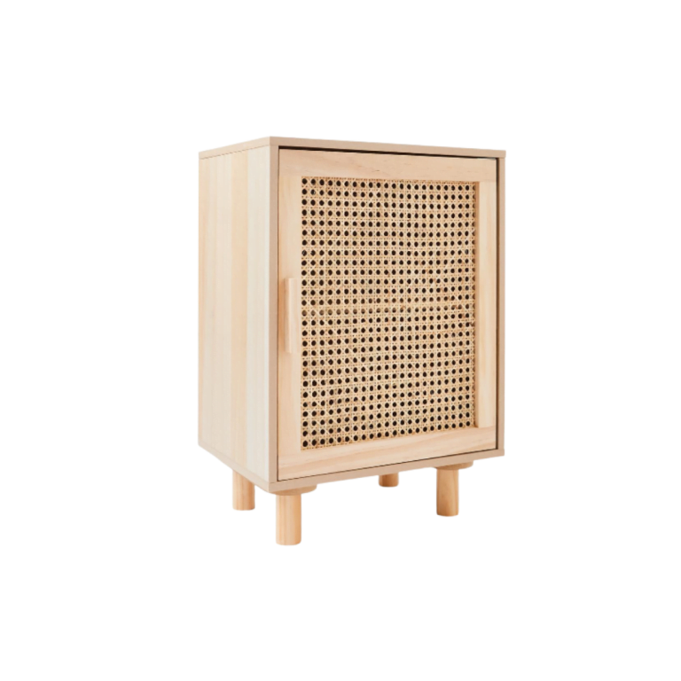 Teak Wood And Rattan Bedside L'atelier A Bali