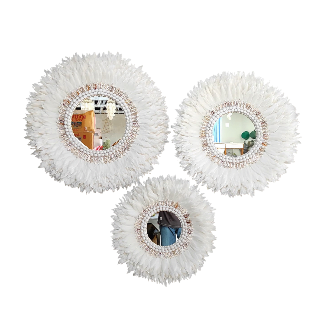 Feather Mirror Decoration