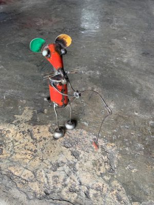 Mouse Fishing Metal Decor 2