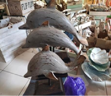 Wooden Dolpin Decoration