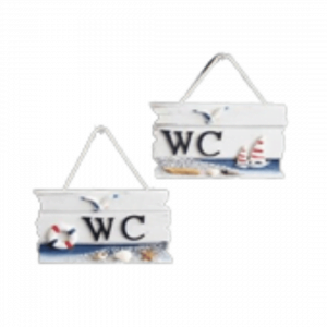 Wooden Sign WC Decoration
