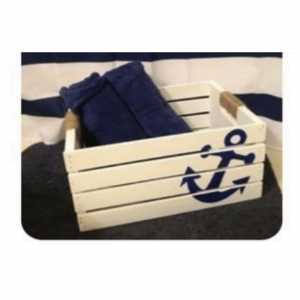 White Anchor Box Decoration