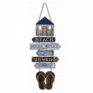 Wooden Beach house Rules Decoration