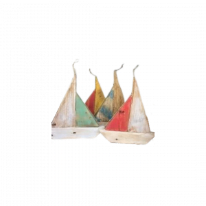 Wooden Mini Boat Decoration