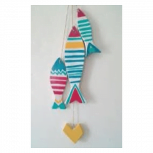 Wooden Rainbow Fish Decoration 2