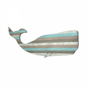 Wooden Whale Fish Decoration