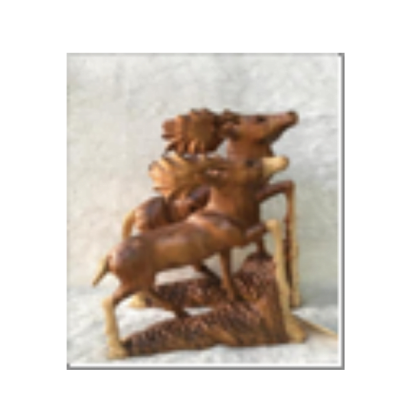 wooden Moose with Sheel Mat