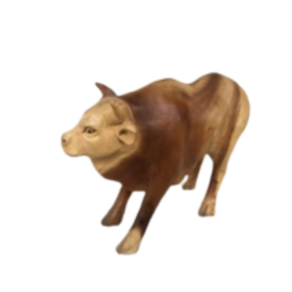 wooden baby cow