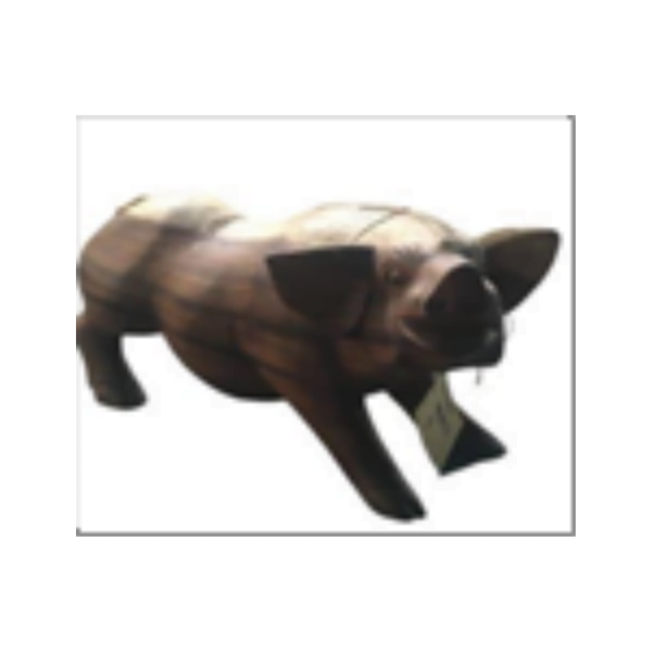 wooden pig