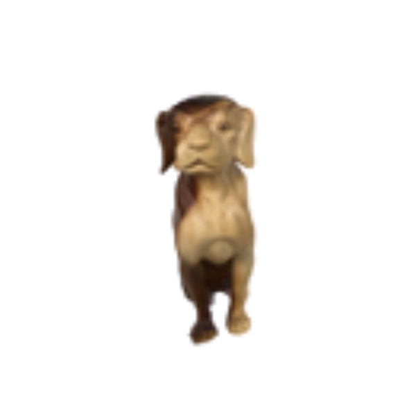 wooden sitting dog brown