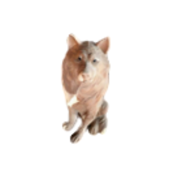 wooden sitting wolf 2