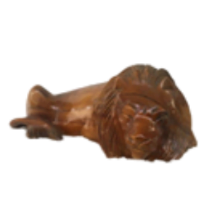 Wooden Sleeping Lion