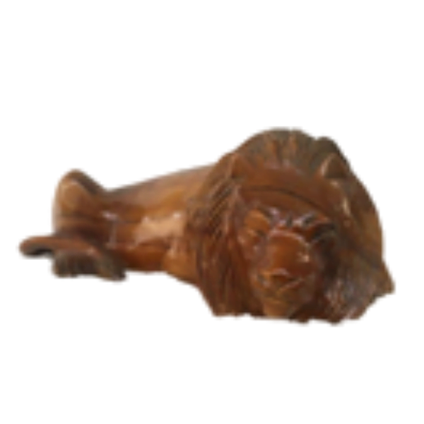 Wooden Sleeping Lion
