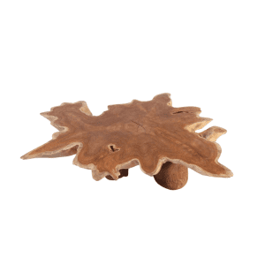 Bromo Teak Wooden Coffee Table With Coconut Shape Wood Legs