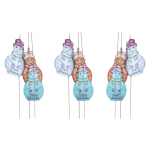 Hanging Flat Wooden Snowman (4 pcs)